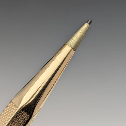 British Vintage Yard O Red Rolled Gold Hexagon Propelled Pencil in Case